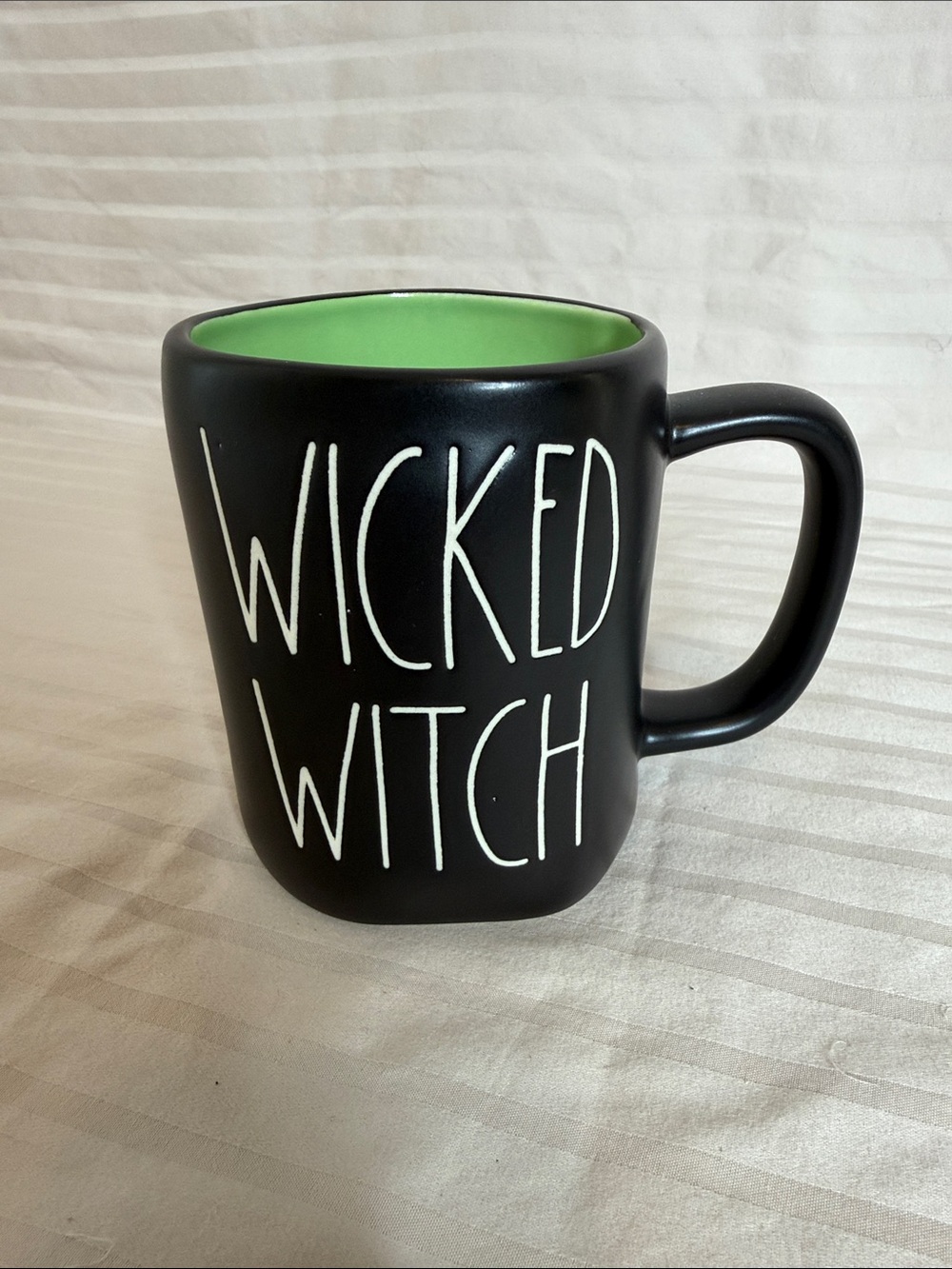Rae Dunn Black Mug with Green Interior - WICKED WITCH
